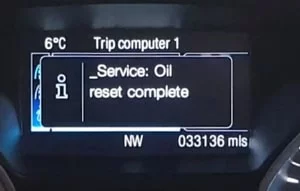 Service oil reset complete ford Tourneo